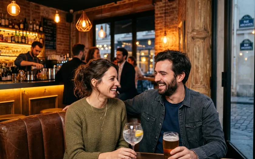 drague dans un bar