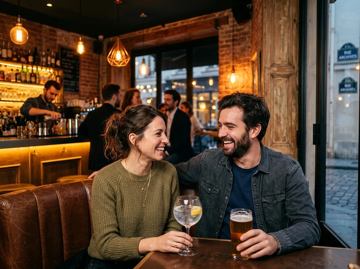 drague dans un bar